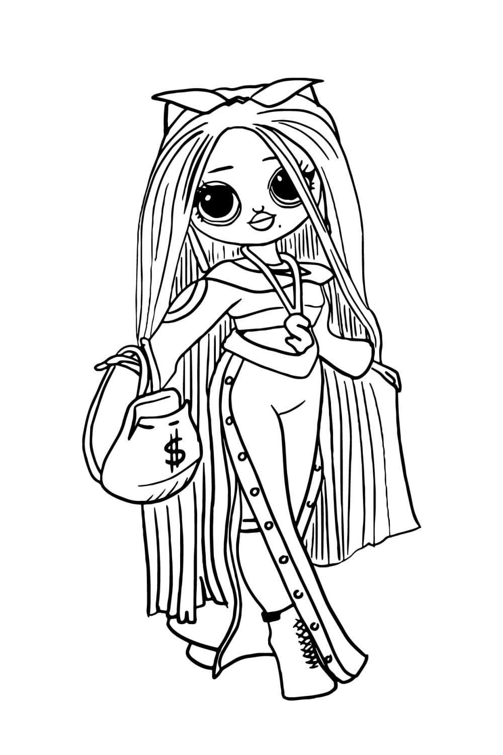 fashion doll lol omg coloring pages printable jpg