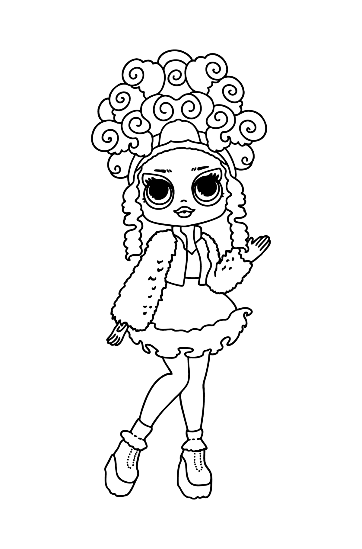 fashion doll lol omg coloring pages printable jpg