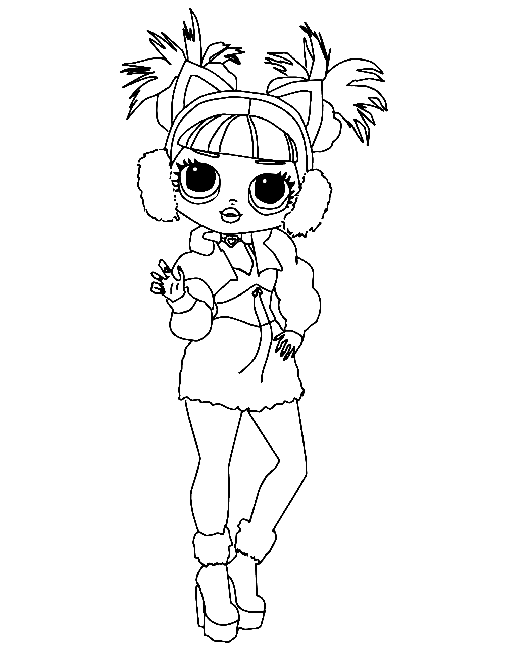 fashion doll lol omg coloring pages printable jpg