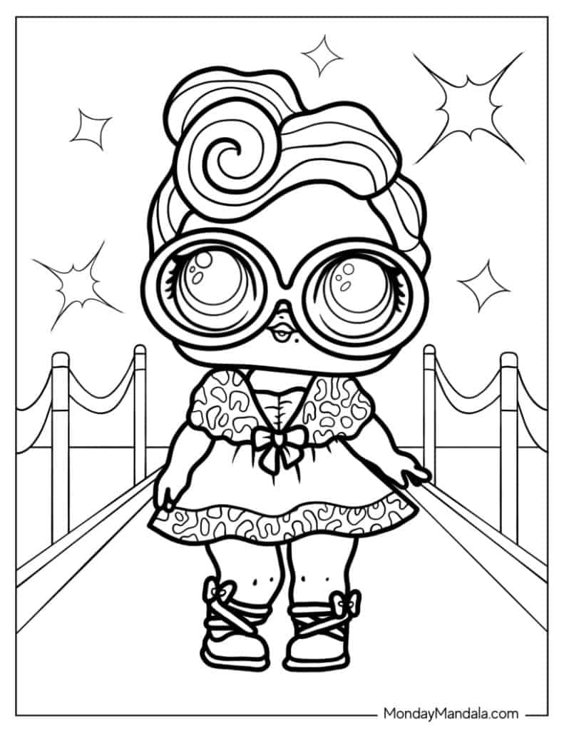 fashion doll lol omg coloring pages printable jpg