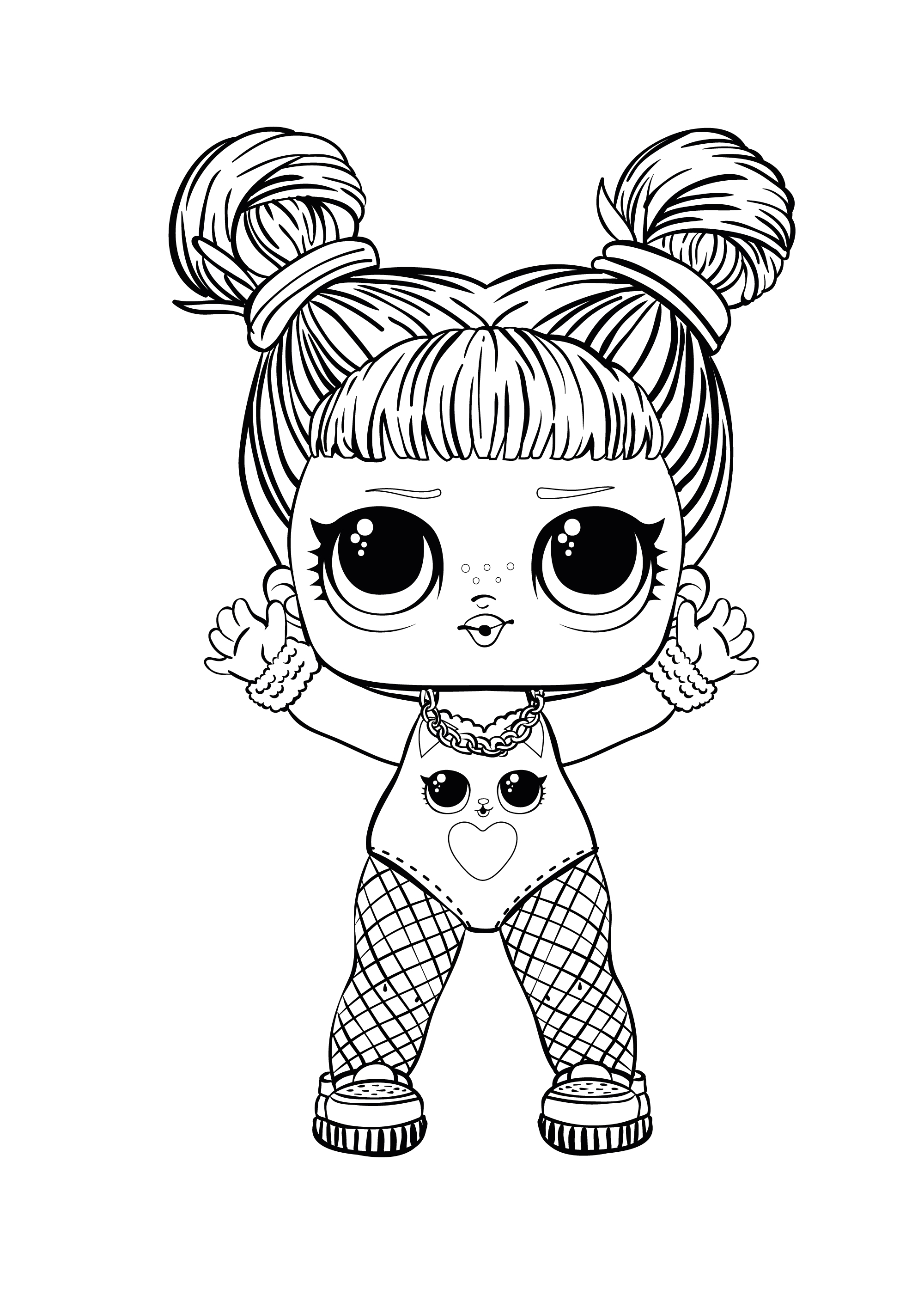 fashion doll lol omg coloring pages printable jpg