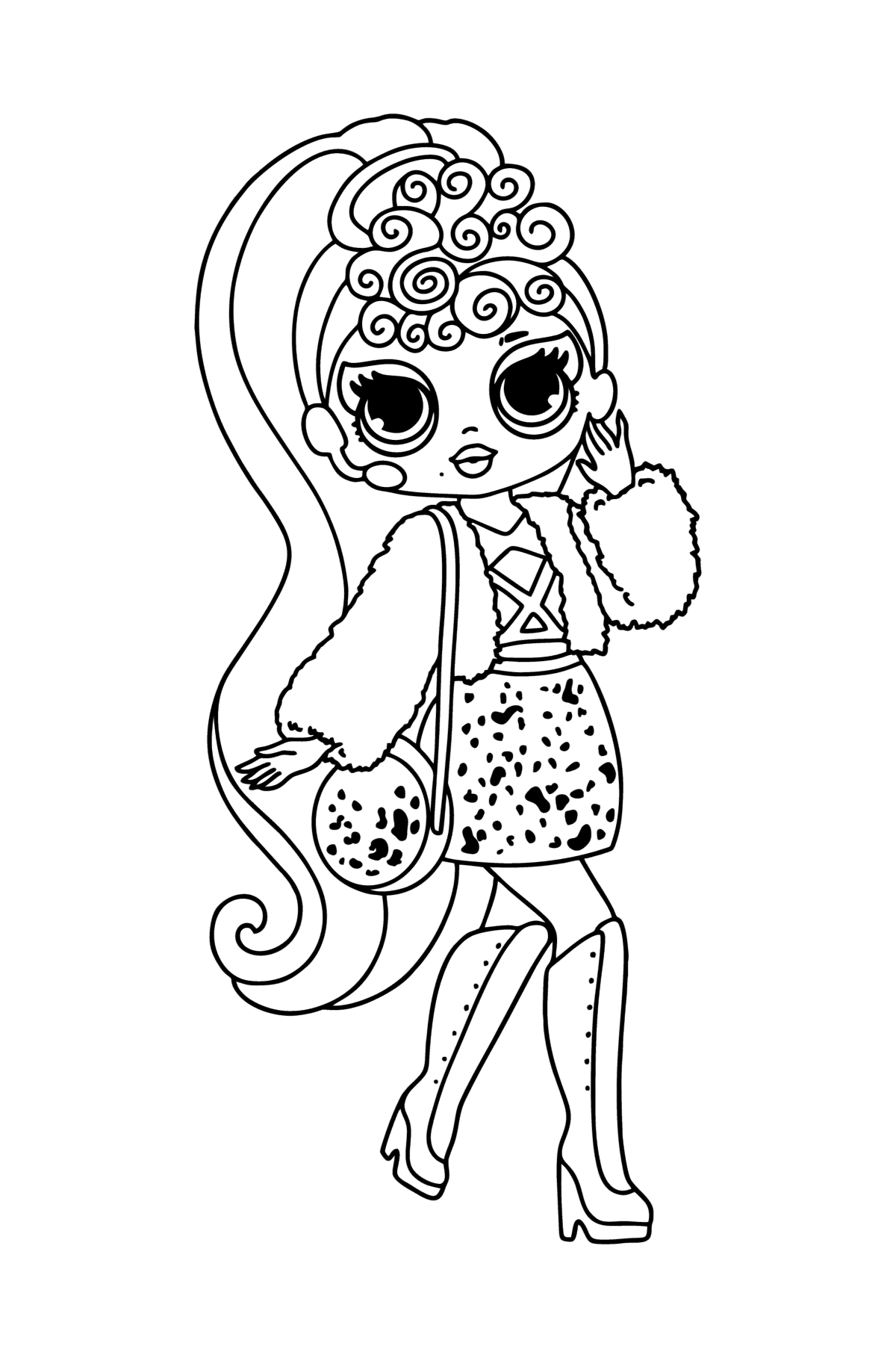 fashion doll lol omg coloring pages printable jpg