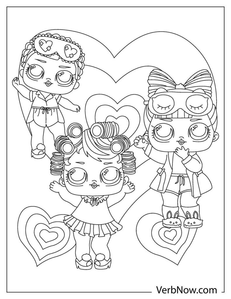 fashion doll lol omg coloring pages printable jpg