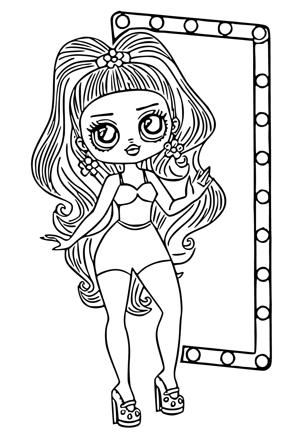 fashion doll lol omg coloring pages printable jpg