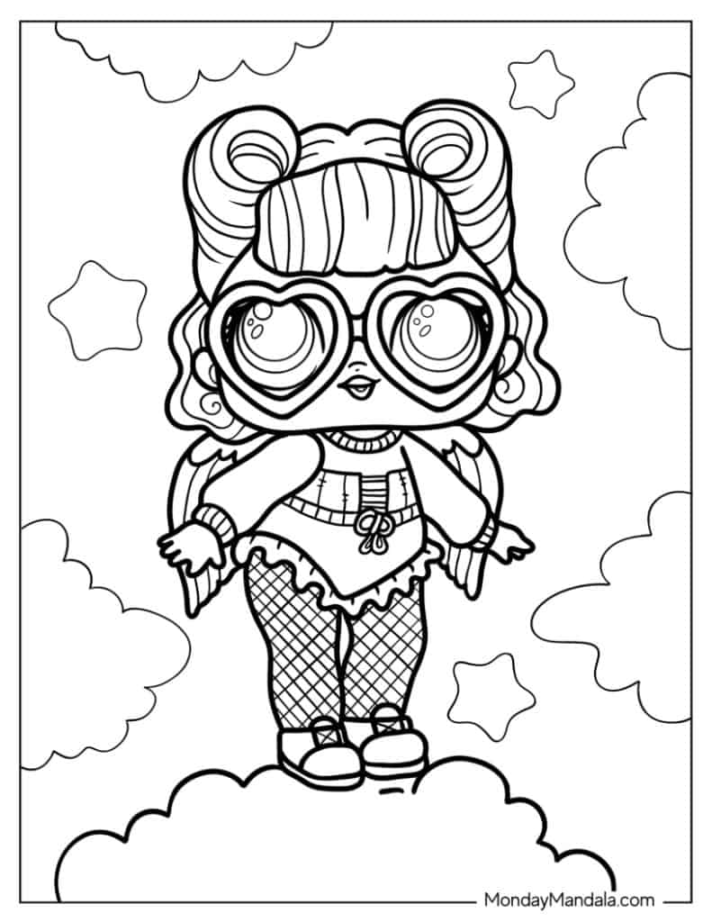 190+ Fashion Doll LOL OMG Coloring Pages Printable 45