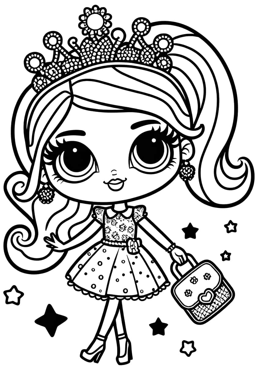 190+ Fashion Doll LOL OMG Coloring Pages Printable 47