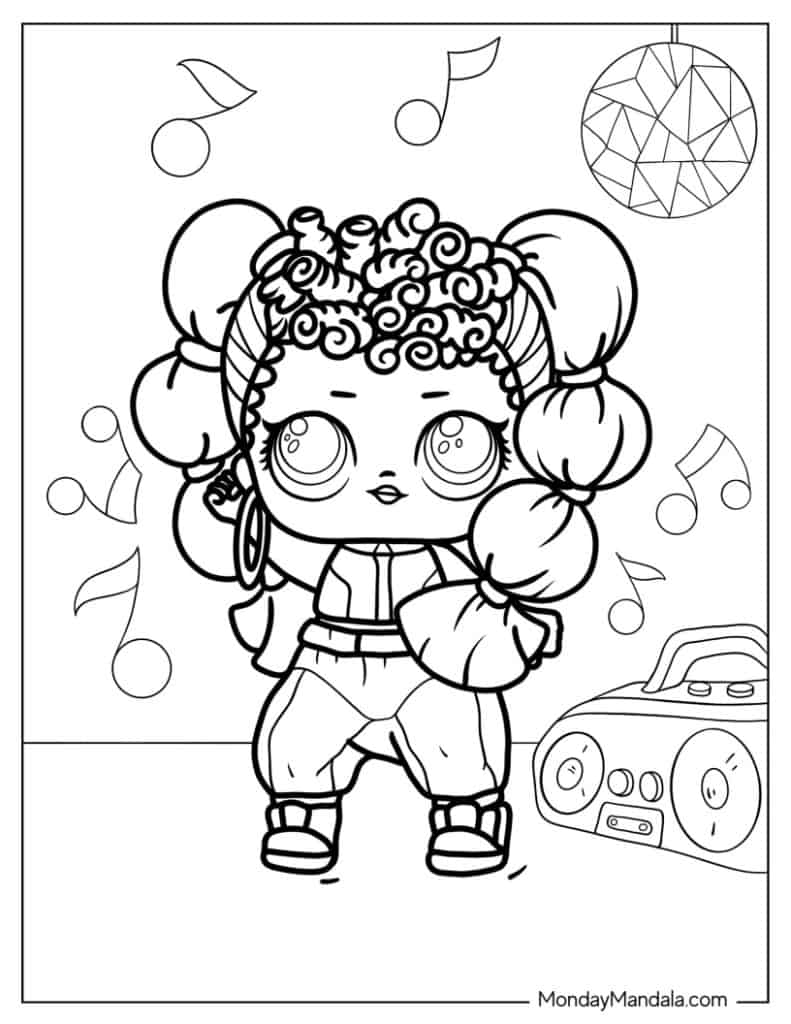 190+ Fashion Doll LOL OMG Coloring Pages Printable 53