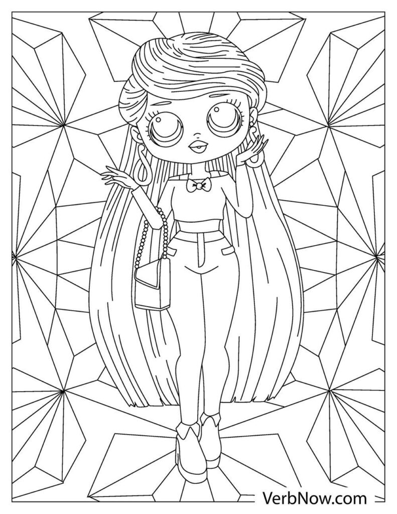 fashion doll lol omg coloring pages printable jpg