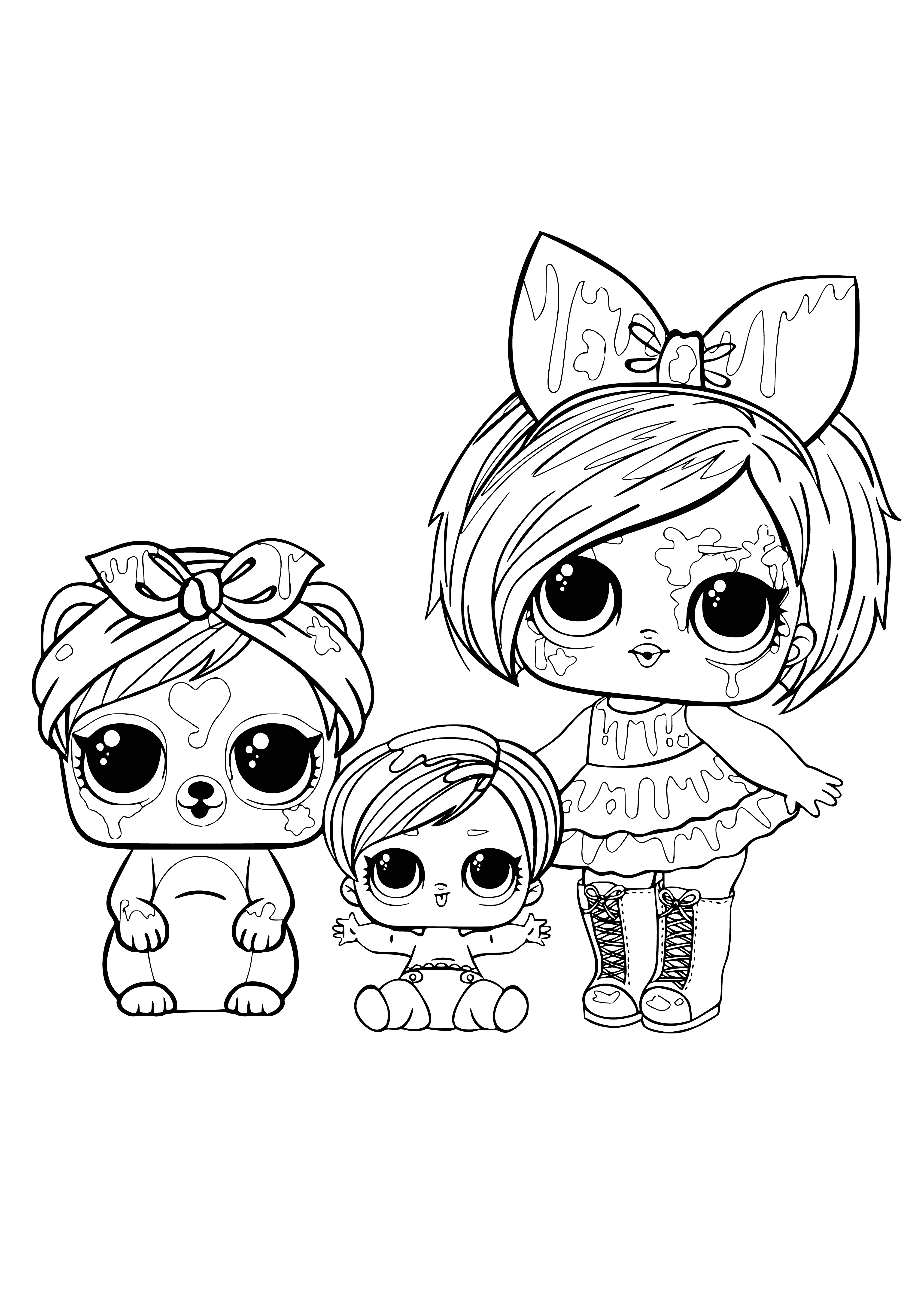 fashion doll lol omg coloring pages printable jpg