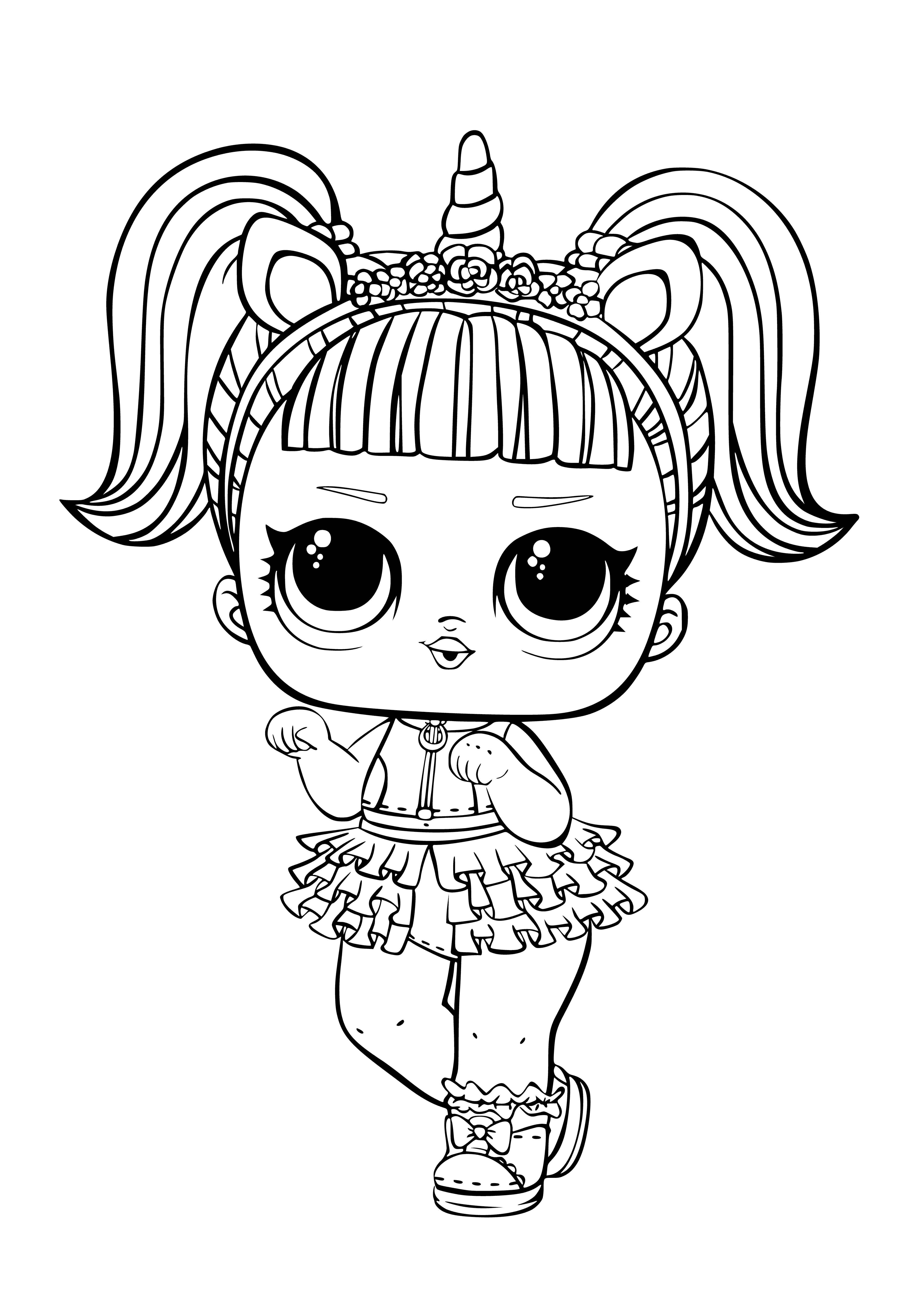 fashion doll lol omg coloring pages printable jpg