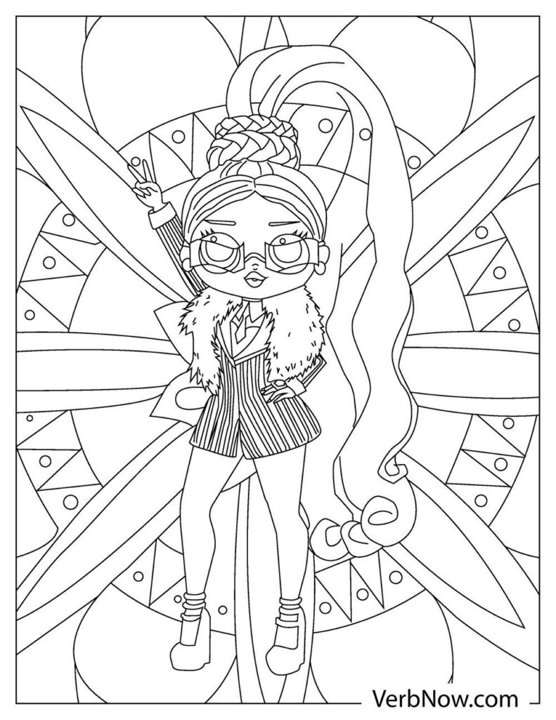 fashion doll lol omg coloring pages printable jpg