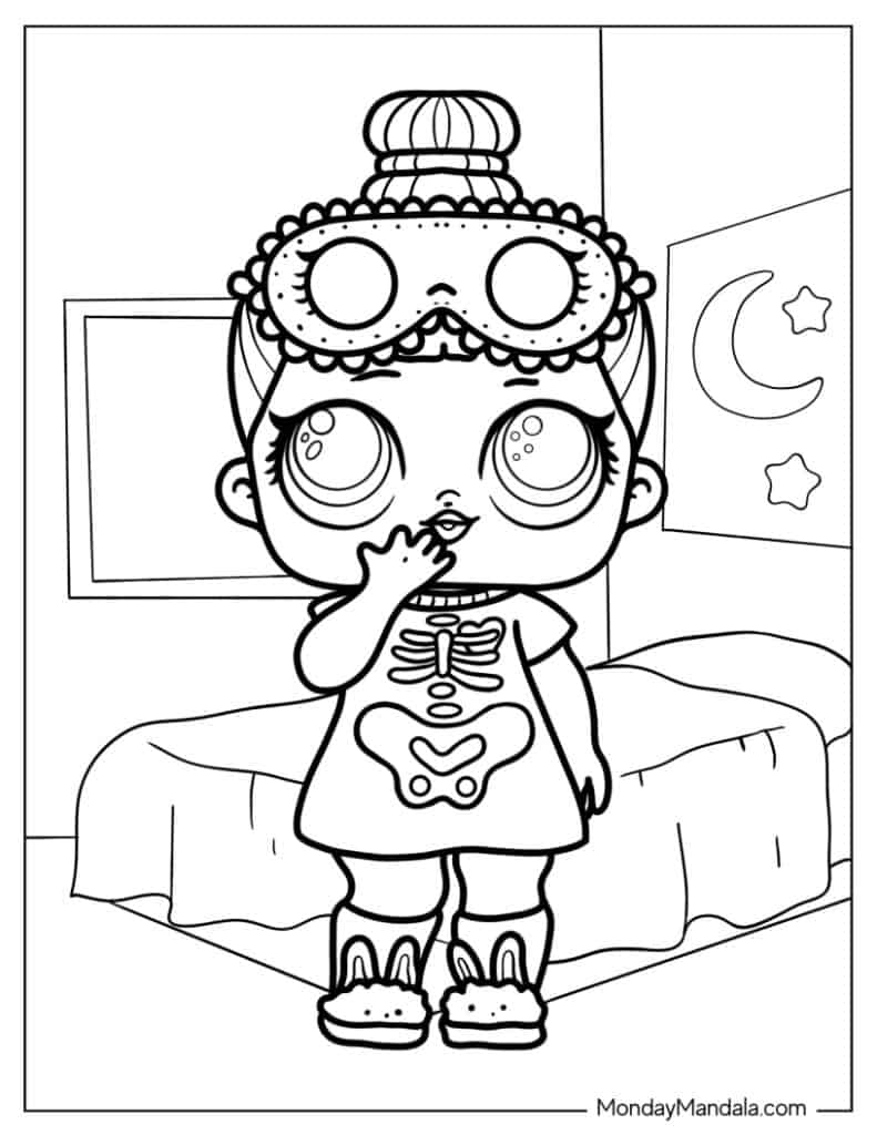 fashion doll lol omg coloring pages printable jpg