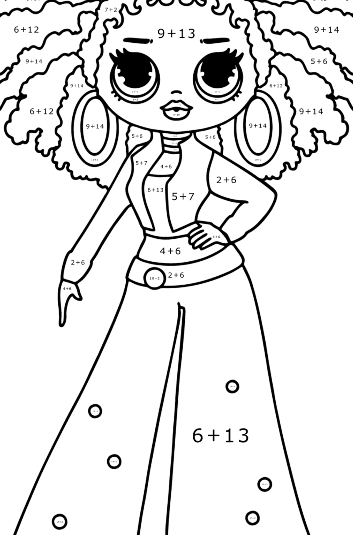 190+ Fashion Doll LOL OMG Coloring Pages Printable 8