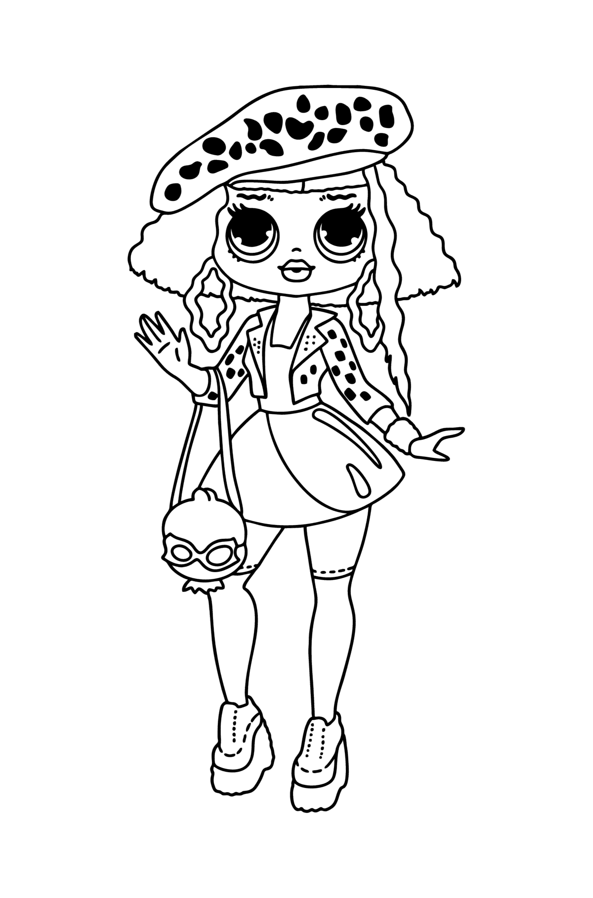 fashion doll lol omg coloring pages printable jpg