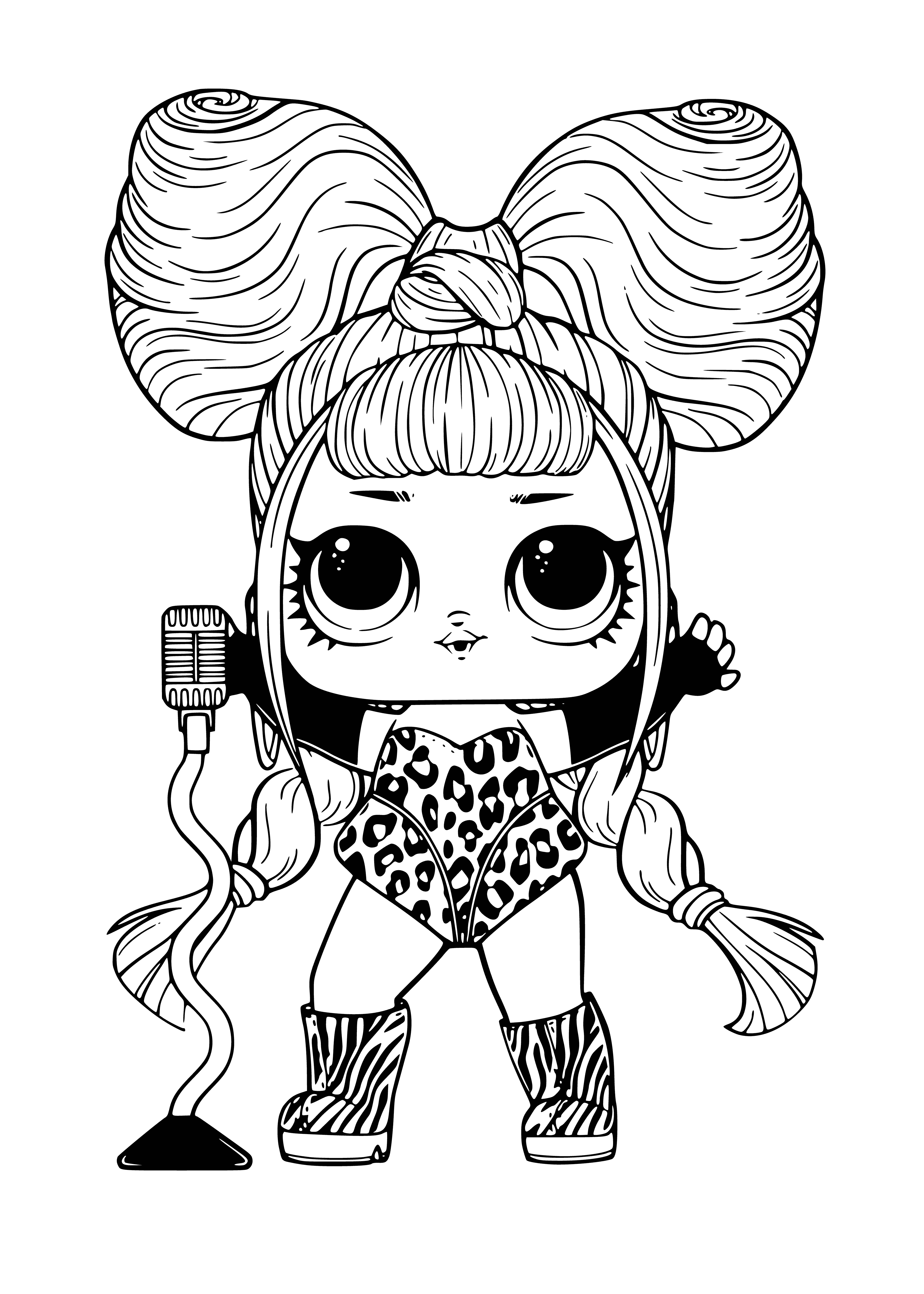 fashion doll lol omg coloring pages printable jpg