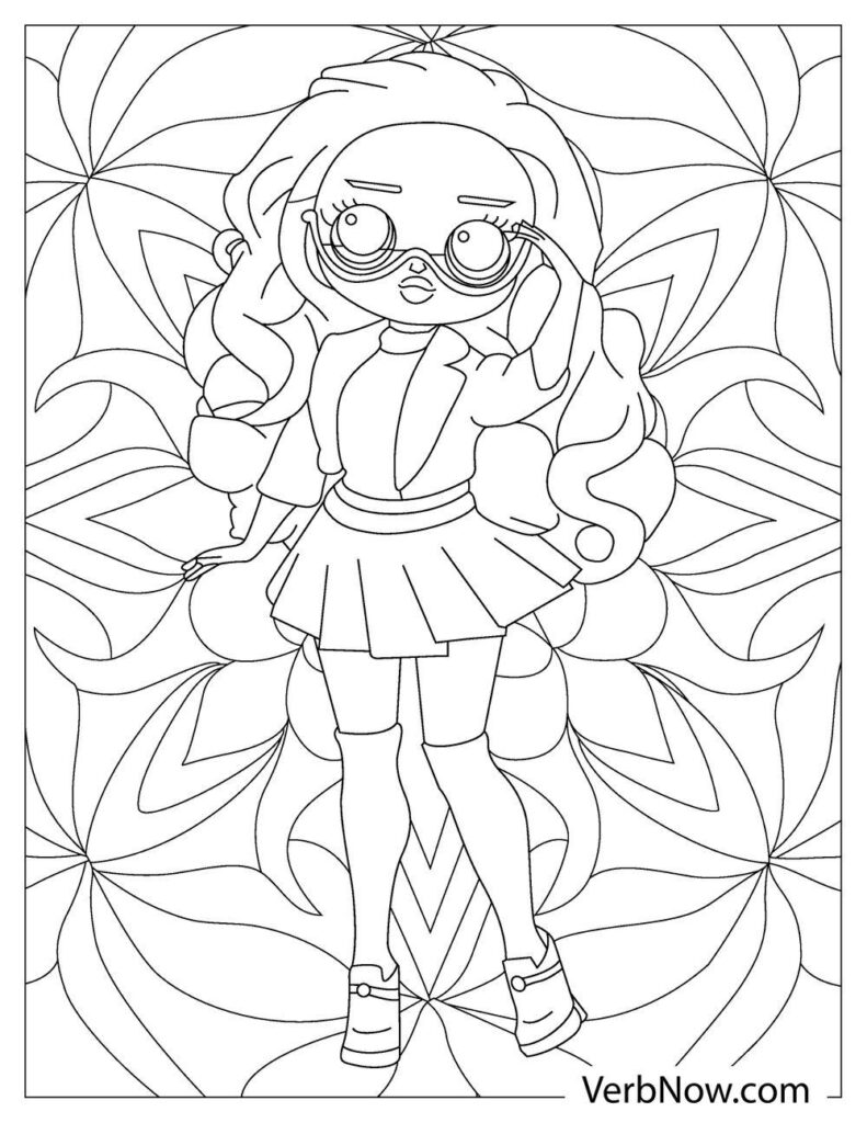 fashion doll lol omg coloring pages printable jpg