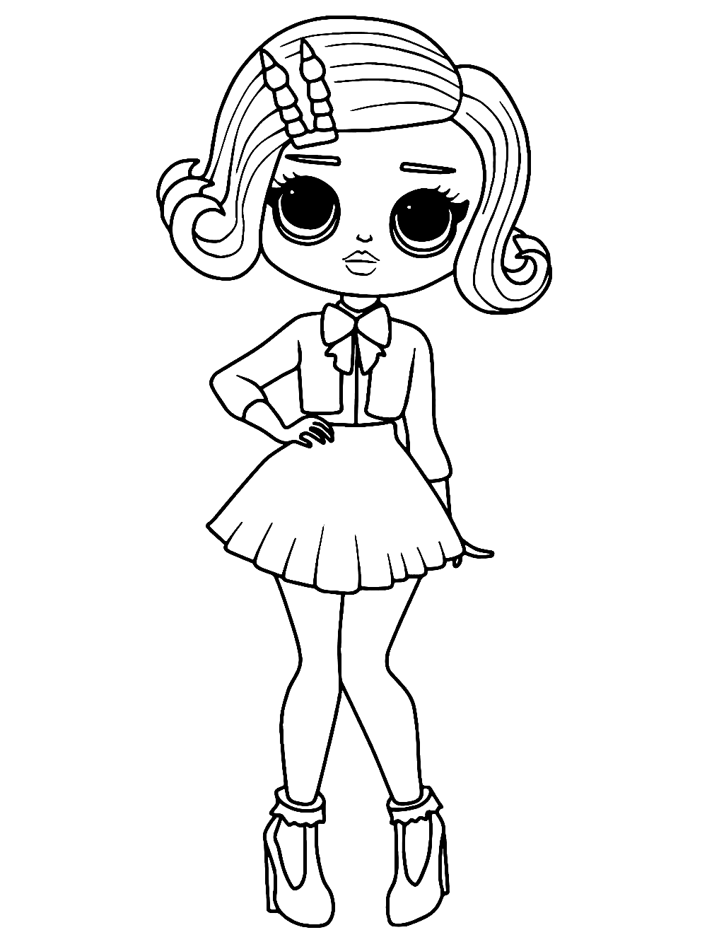 fashion doll lol omg coloring pages printable jpg