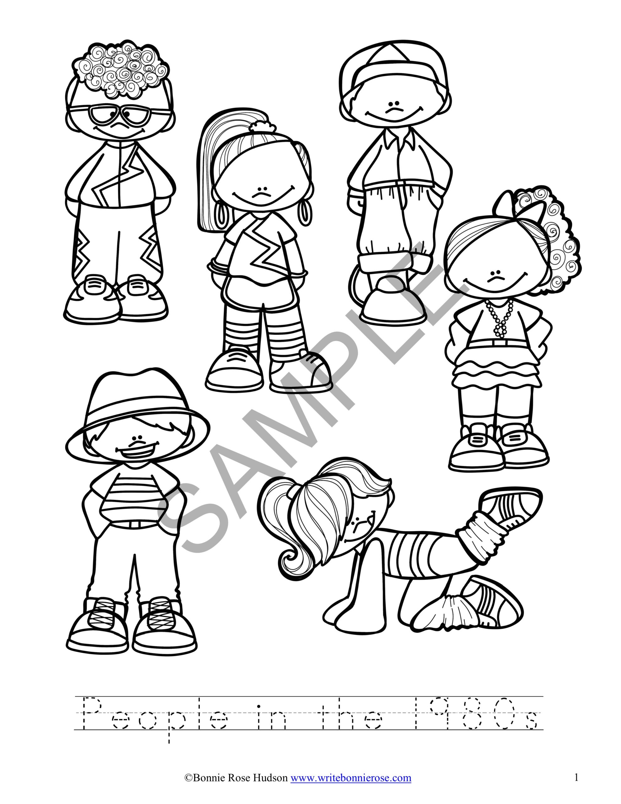 1980's Coloring Pages Printable 42