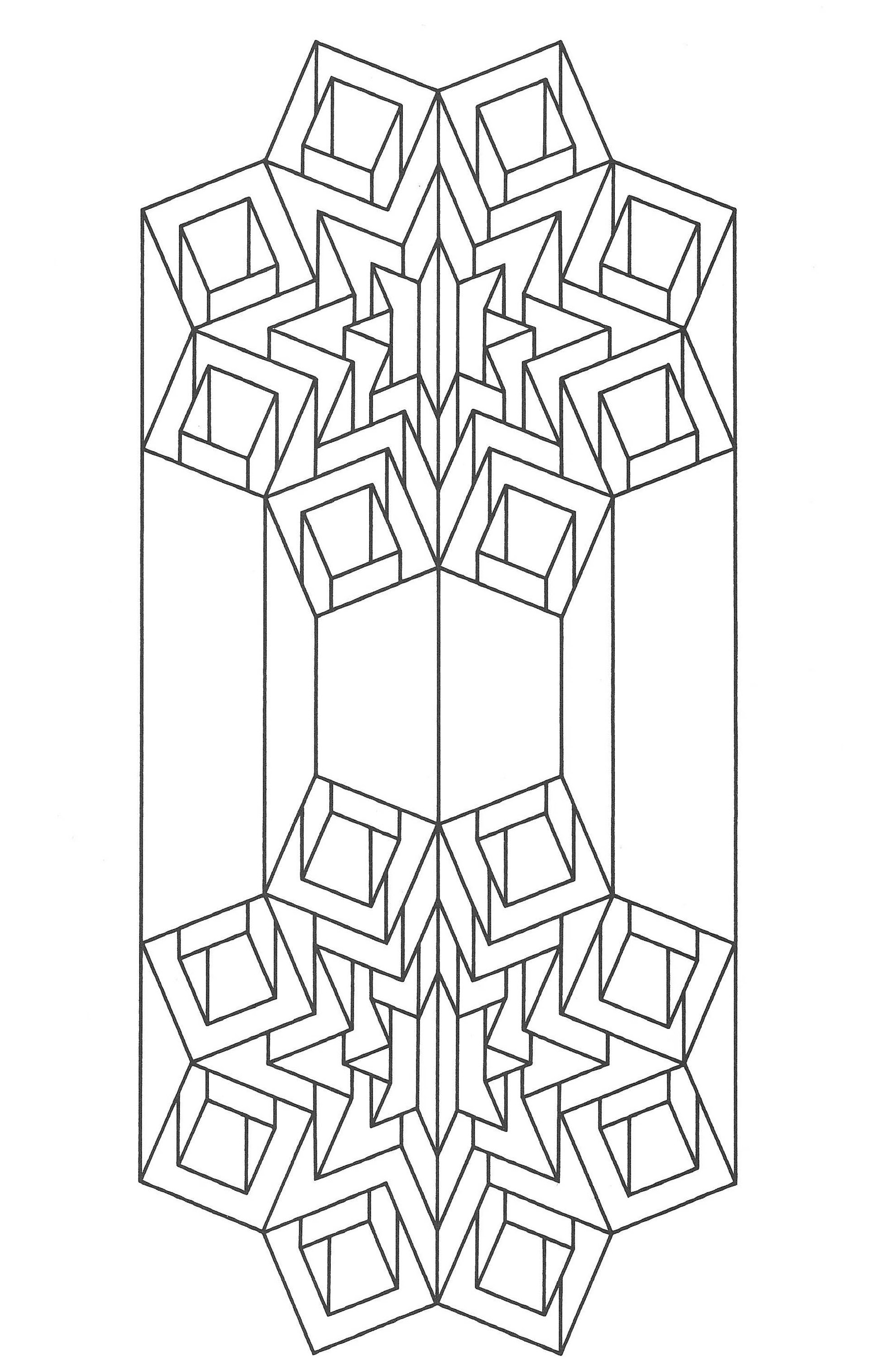 199+ 3D Optical Illusion Coloring Pages Printable 87