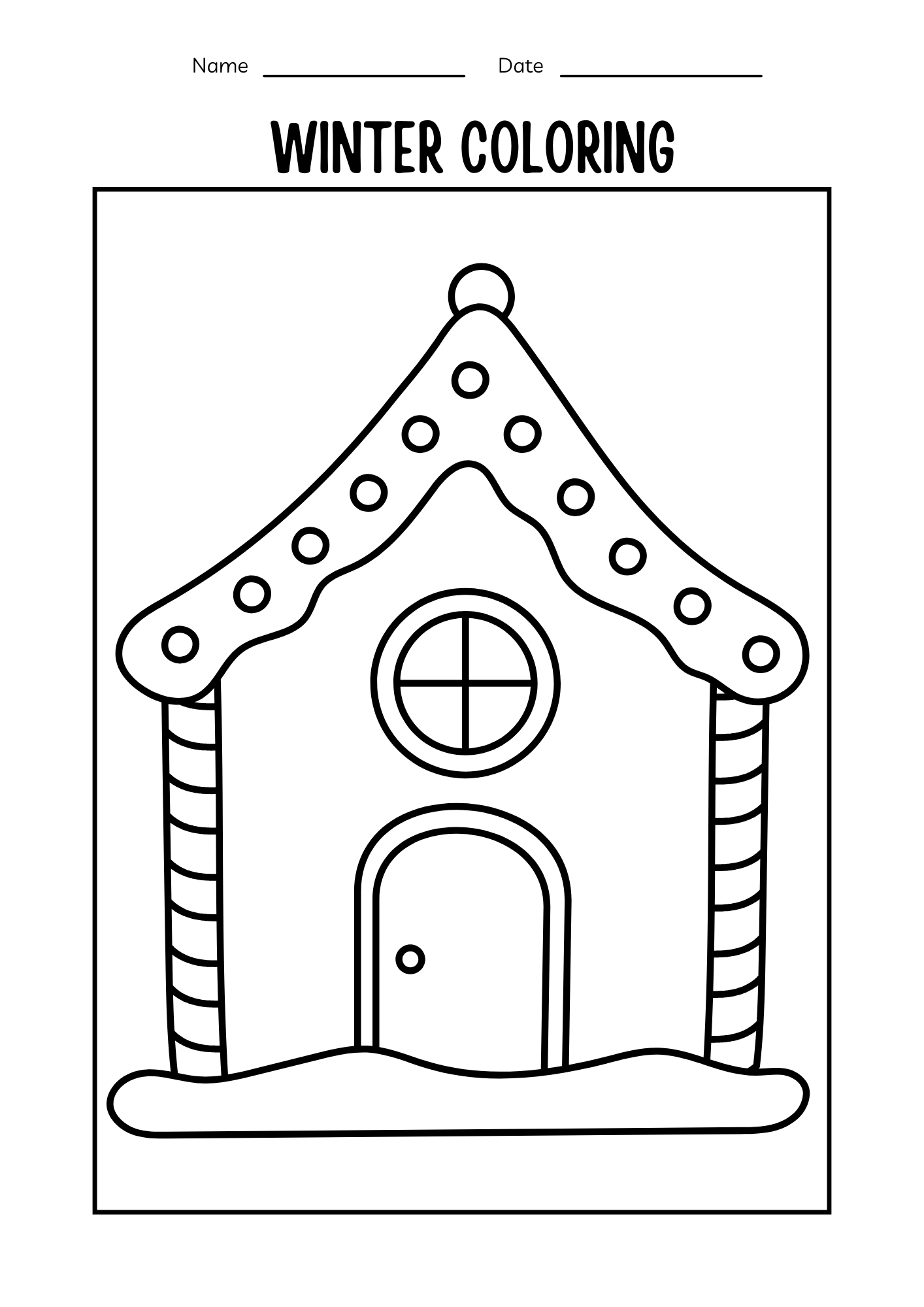 200 Gingerbread House Coloring Pages: Sweet Holiday Coloring 107