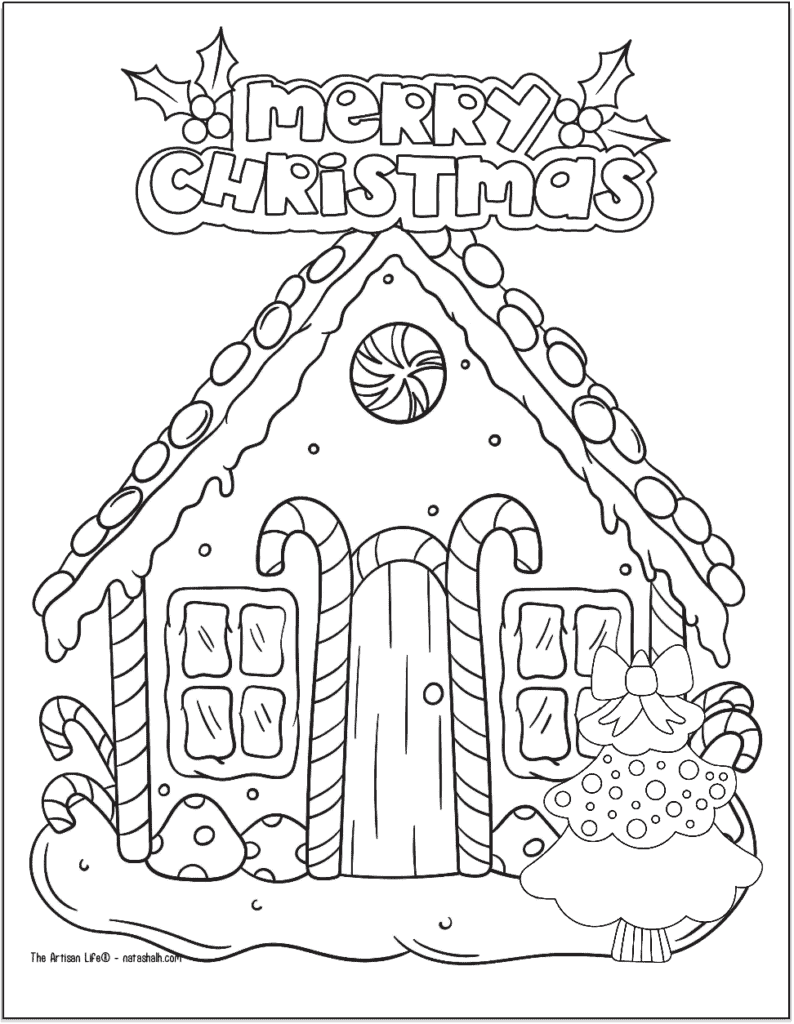 200 Gingerbread House Coloring Pages: Sweet Holiday Coloring 11