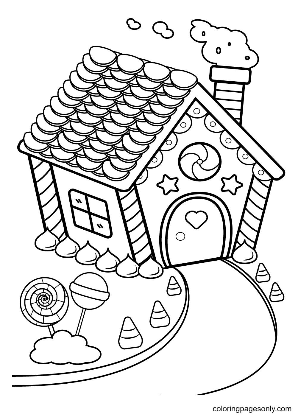 200 Gingerbread House Coloring Pages: Sweet Holiday Coloring 117