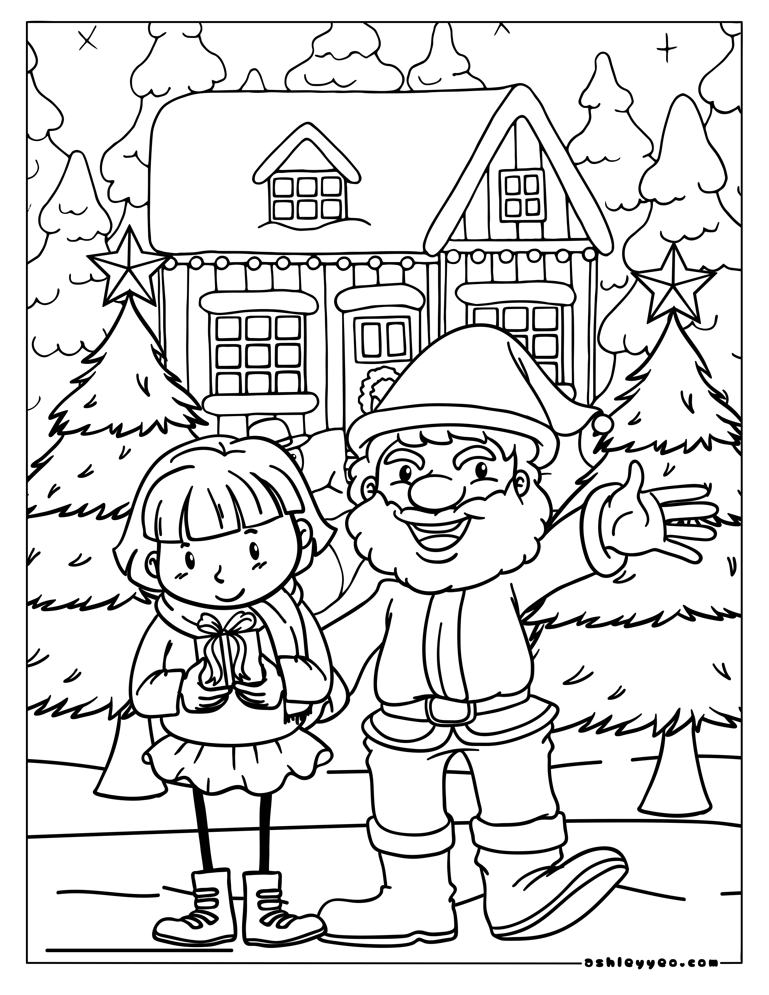 200 Gingerbread House Coloring Pages: Sweet Holiday Coloring 15