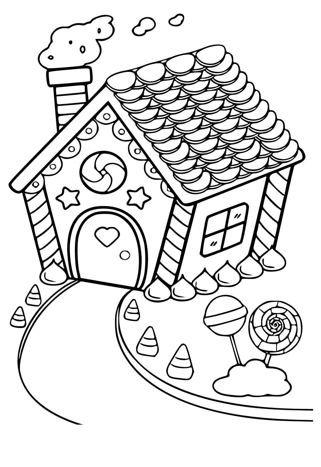 200 Gingerbread House Coloring Pages: Sweet Holiday Coloring 174