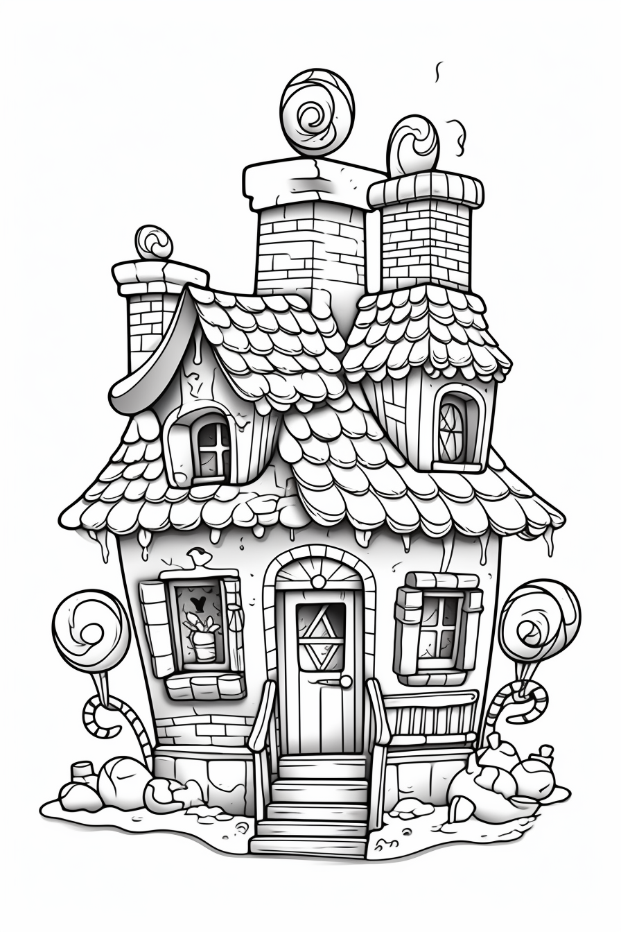 200 Gingerbread House Coloring Pages: Sweet Holiday Coloring 181