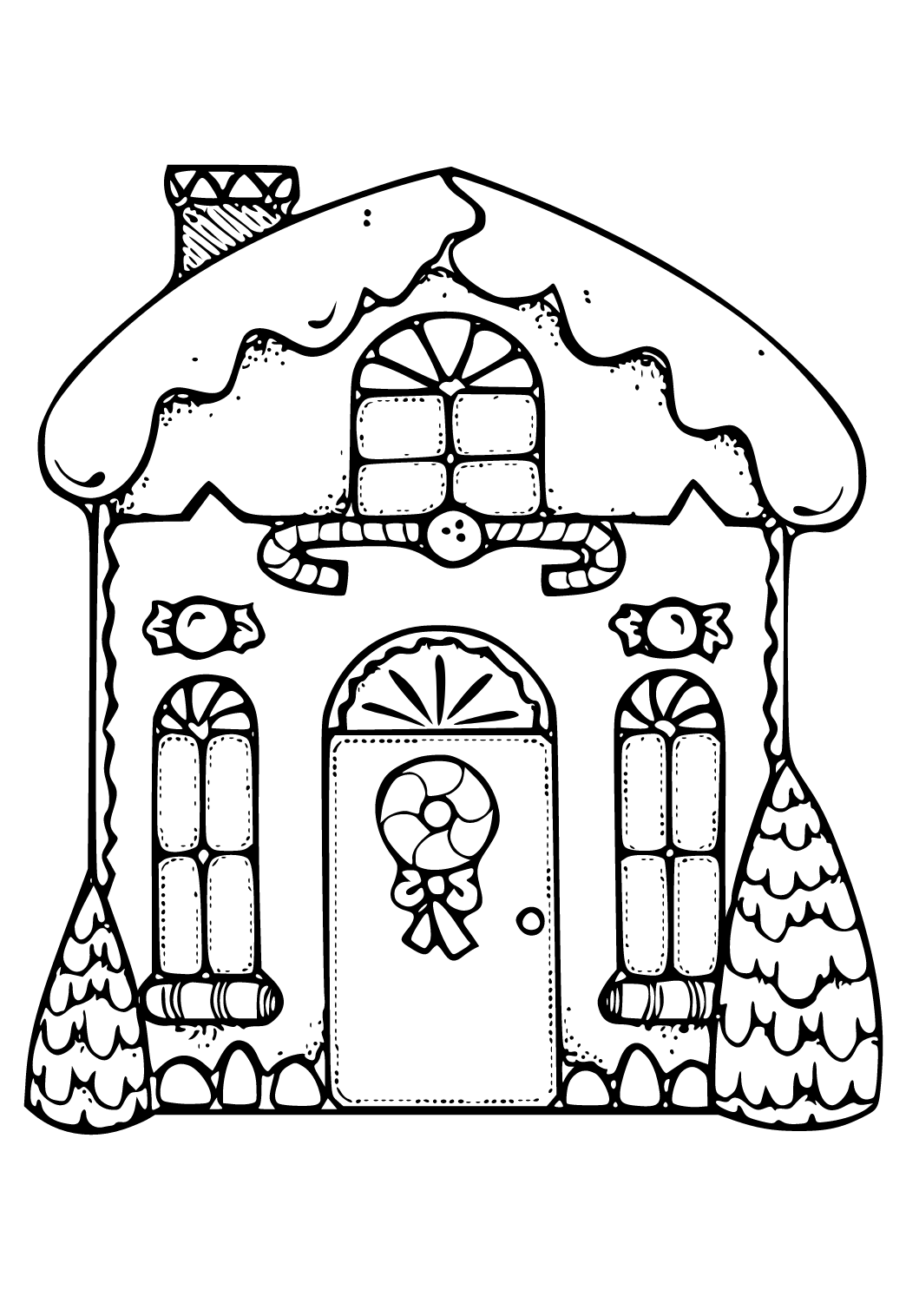 200 Gingerbread House Coloring Pages: Sweet Holiday Coloring 29