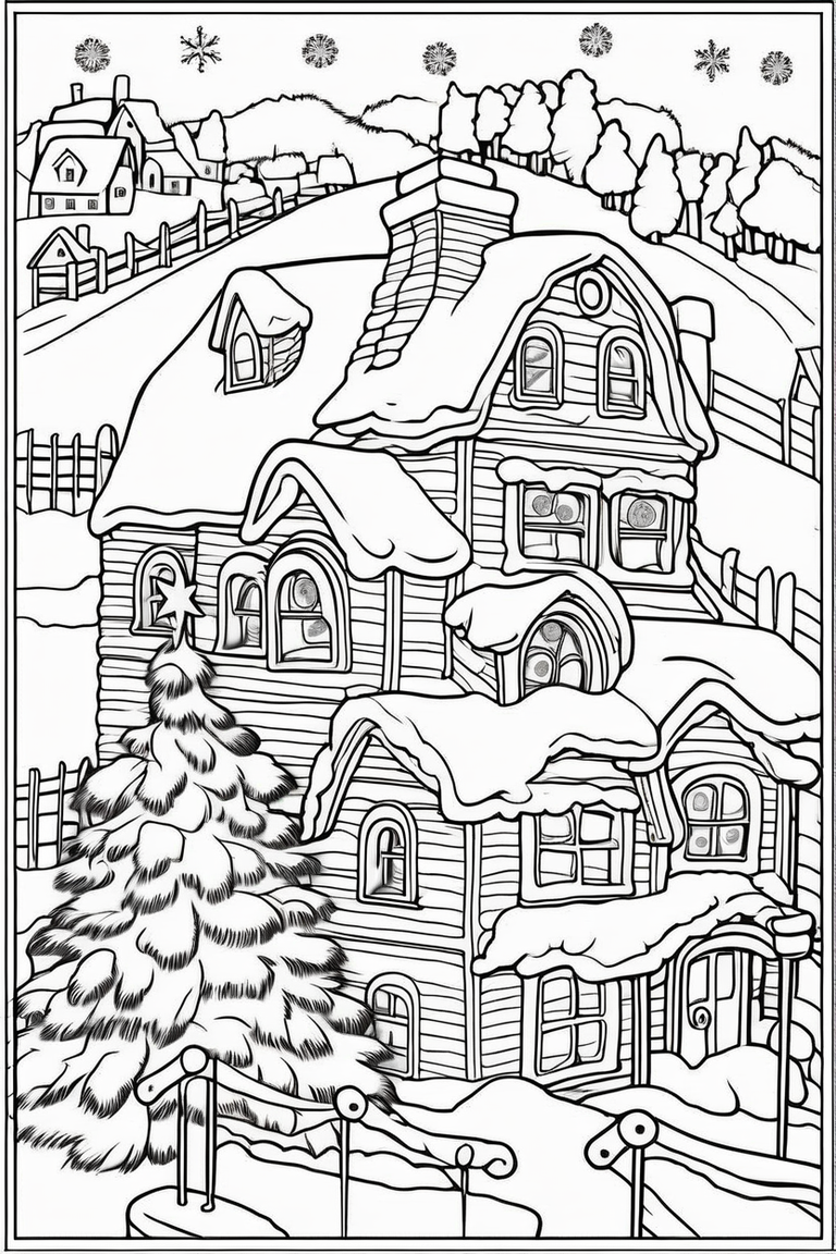 200 Gingerbread House Coloring Pages: Sweet Holiday Coloring 33