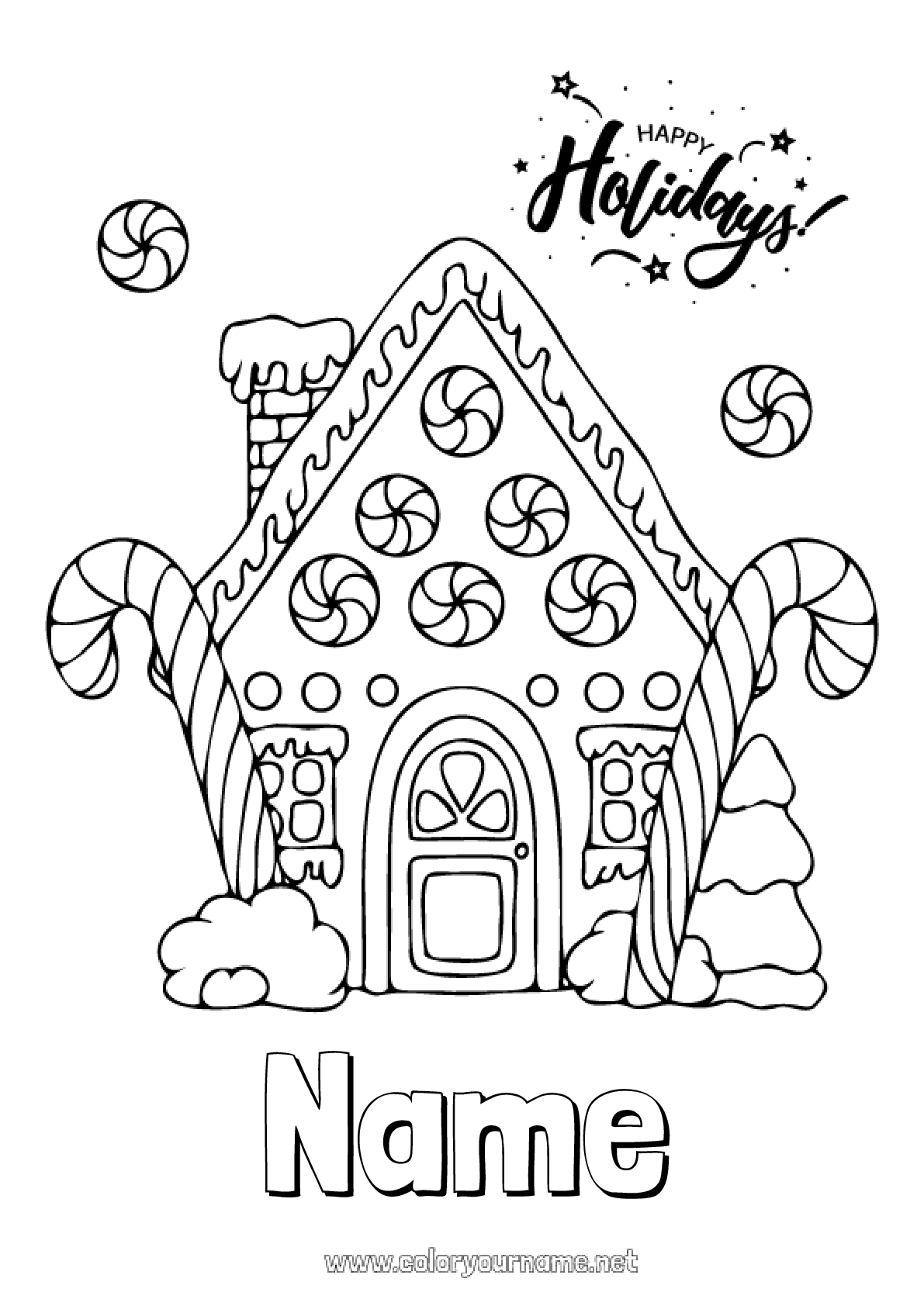 200 Gingerbread House Coloring Pages: Sweet Holiday Coloring 38