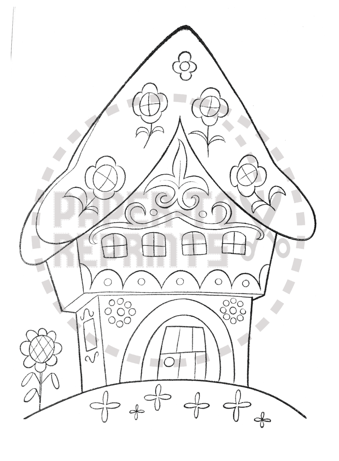 200 Gingerbread House Coloring Pages: Sweet Holiday Coloring 41