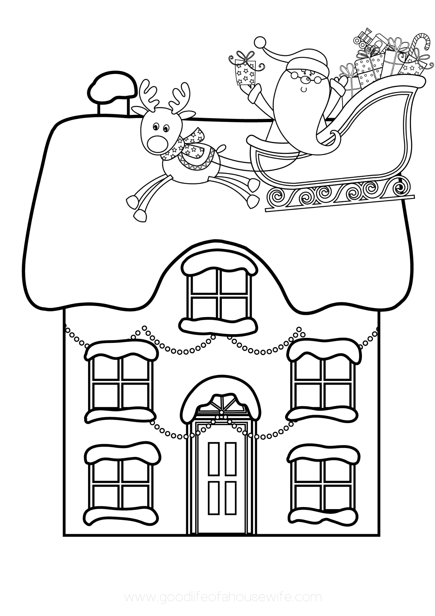 200 Gingerbread House Coloring Pages: Sweet Holiday Coloring 47