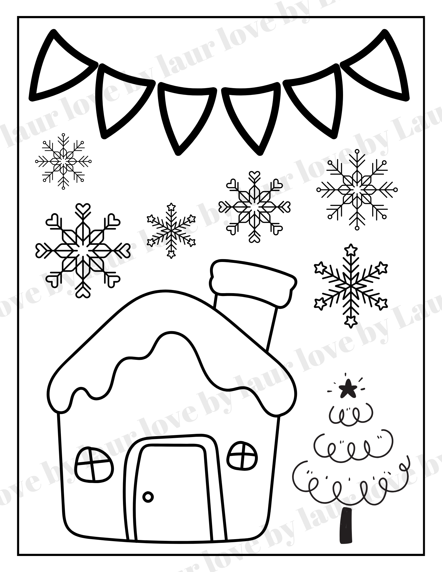 200 Gingerbread House Coloring Pages: Sweet Holiday Coloring 48