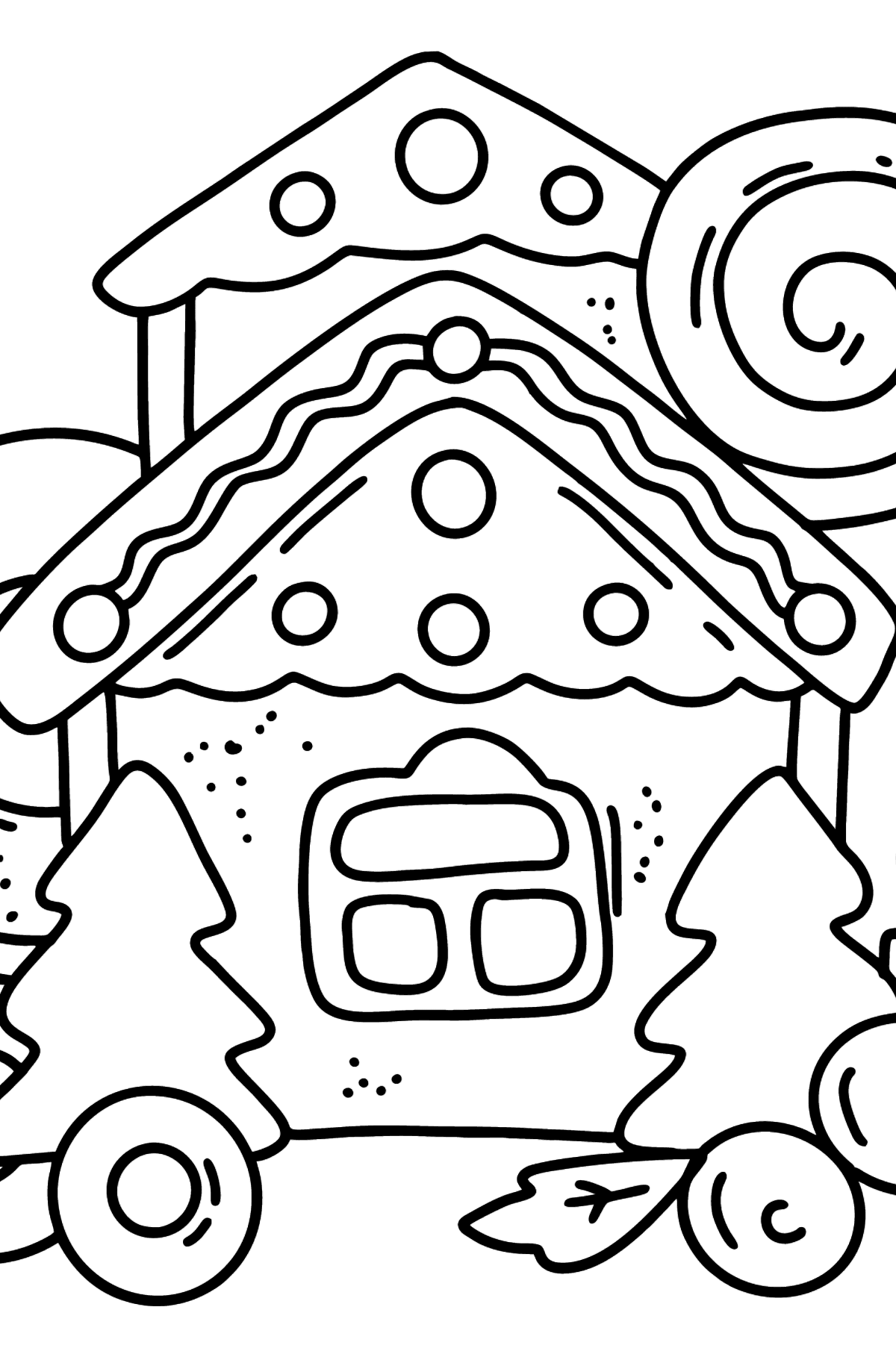 200 Gingerbread House Coloring Pages: Sweet Holiday Coloring 51