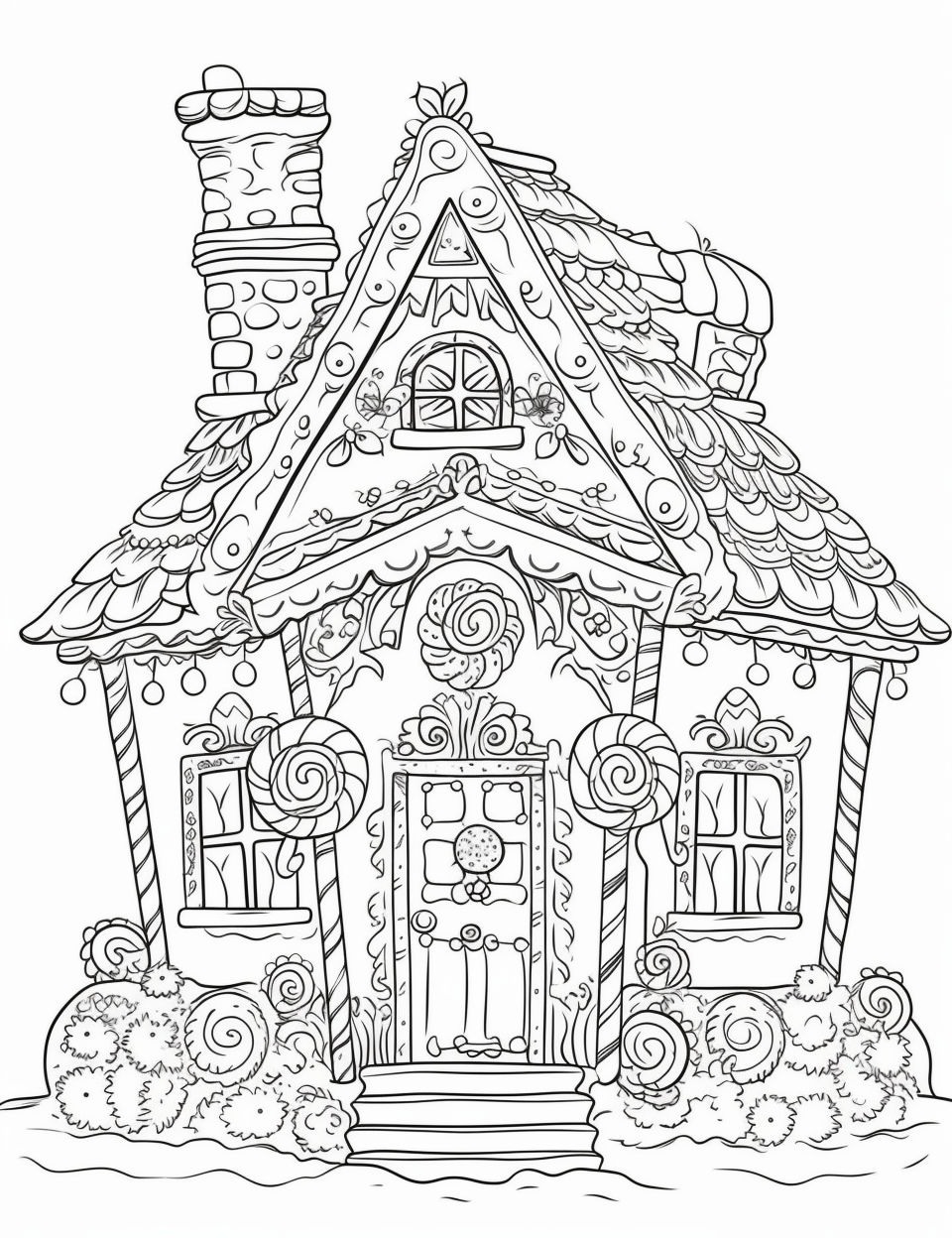 200 Gingerbread House Coloring Pages: Sweet Holiday Coloring 53