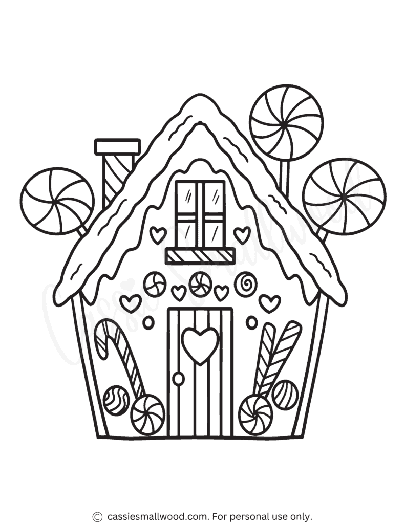 200 Gingerbread House Coloring Pages: Sweet Holiday Coloring 55