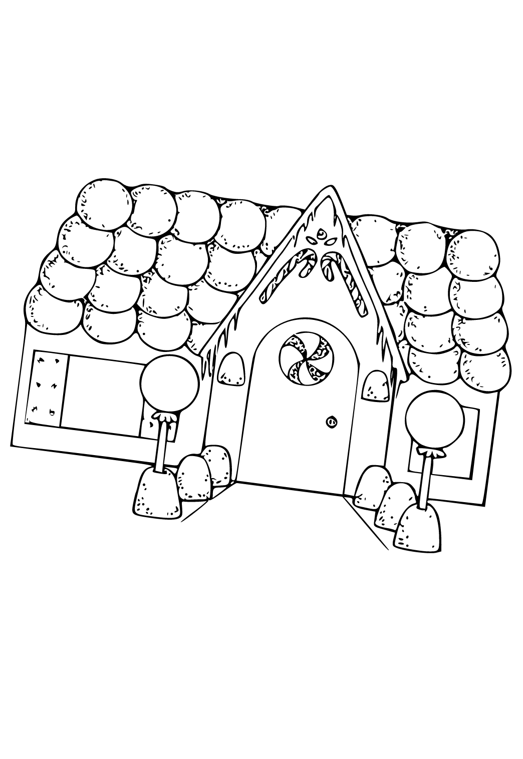 200 Gingerbread House Coloring Pages: Sweet Holiday Coloring 68