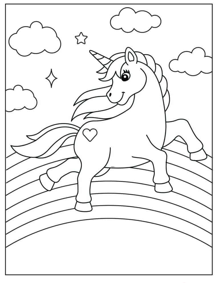 200 Rainbow Coloring Pages: Colorful Creations 112