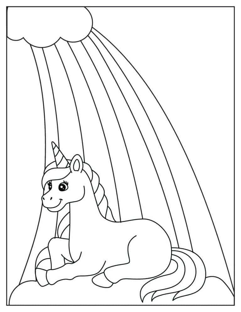 200 Rainbow Coloring Pages: Colorful Creations 114