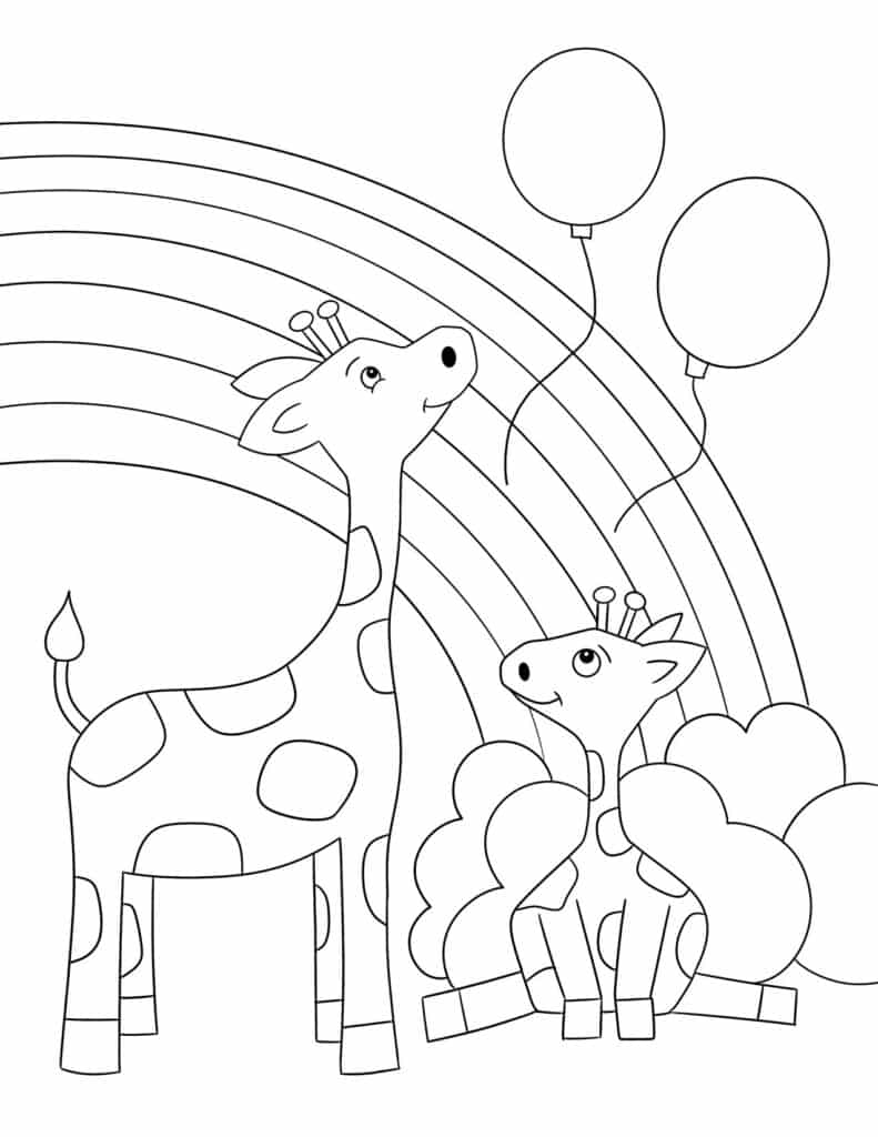 200 Rainbow Coloring Pages: Colorful Creations 131