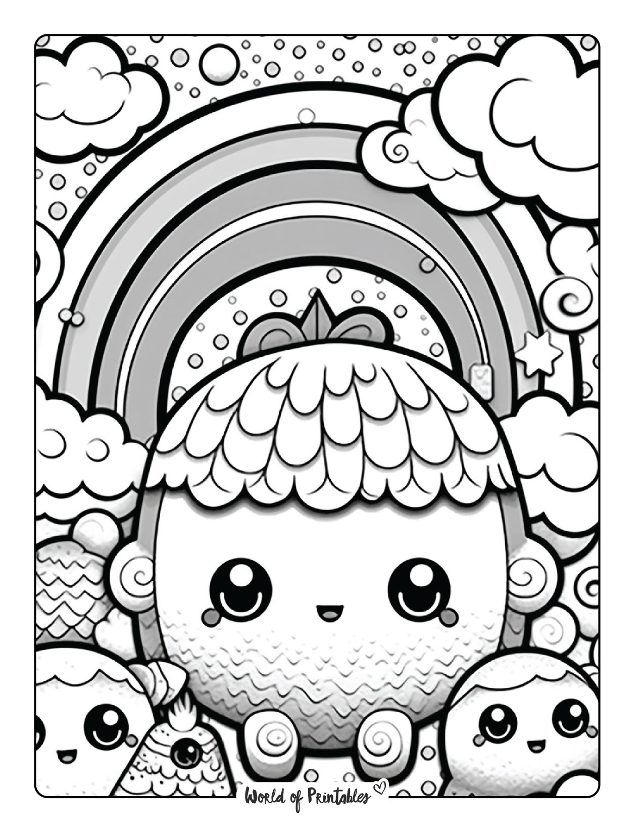 200 Rainbow Coloring Pages: Colorful Creations 166