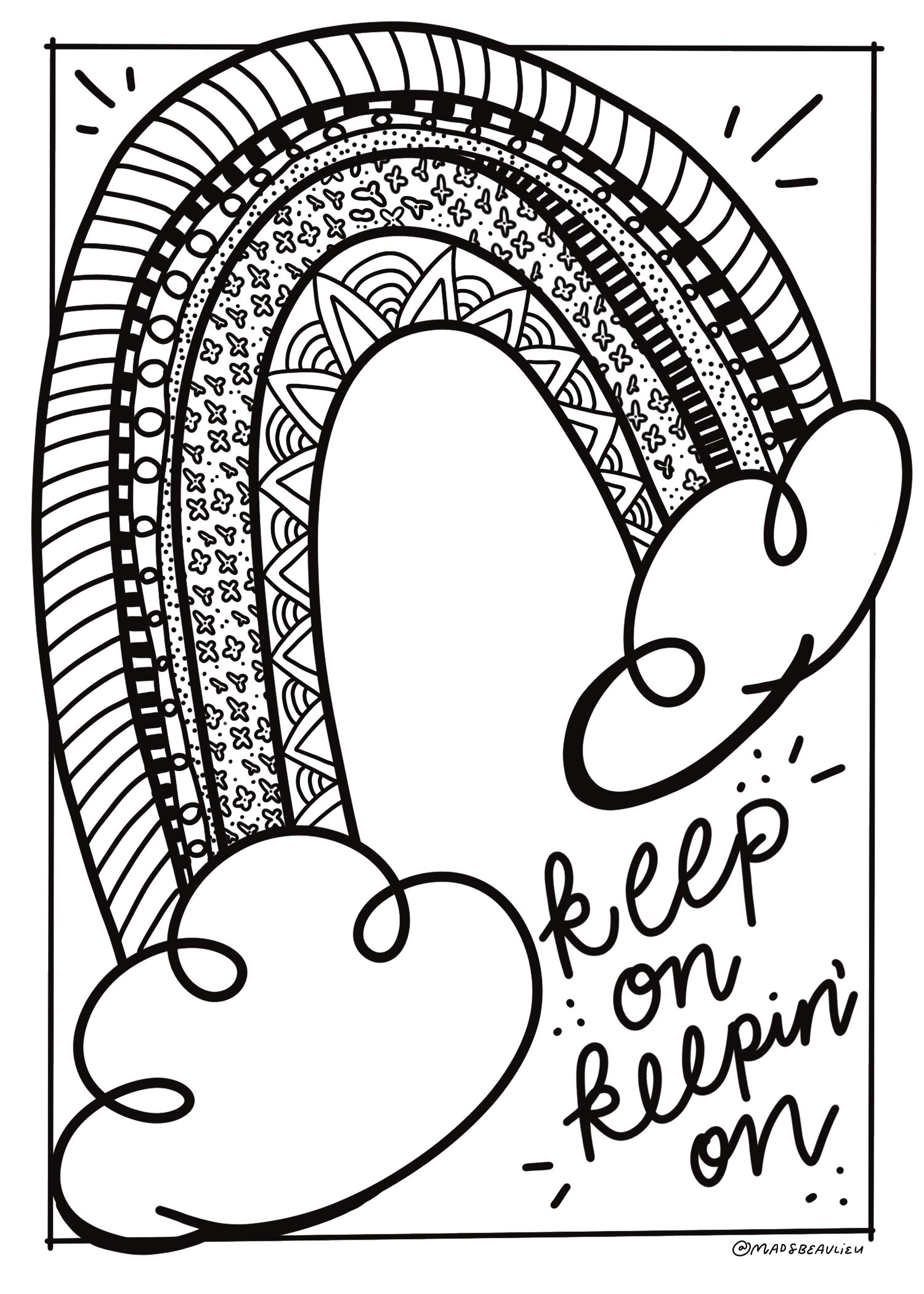 200 Rainbow Coloring Pages: Colorful Creations 183