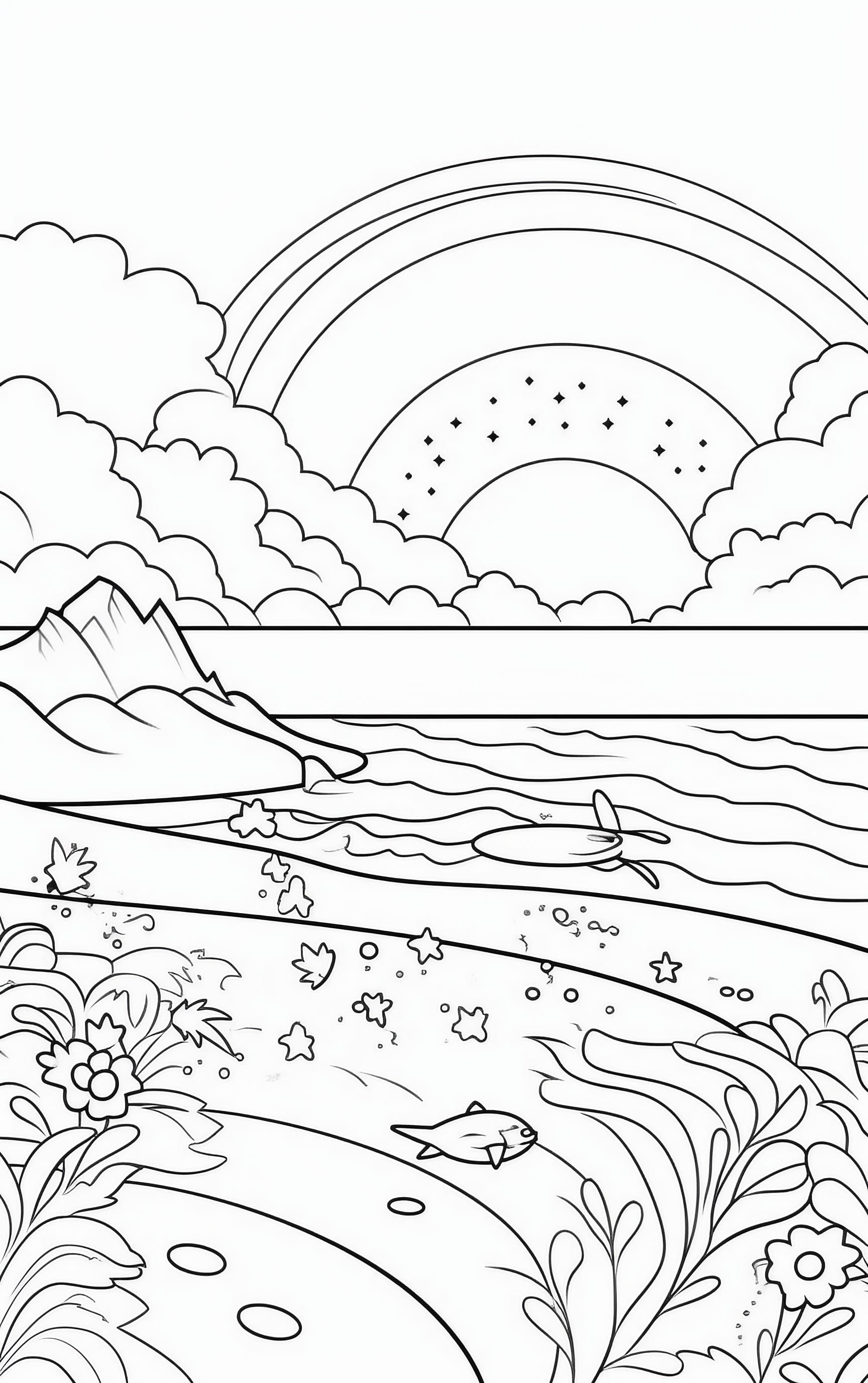 200 Rainbow Coloring Pages: Colorful Creations 186