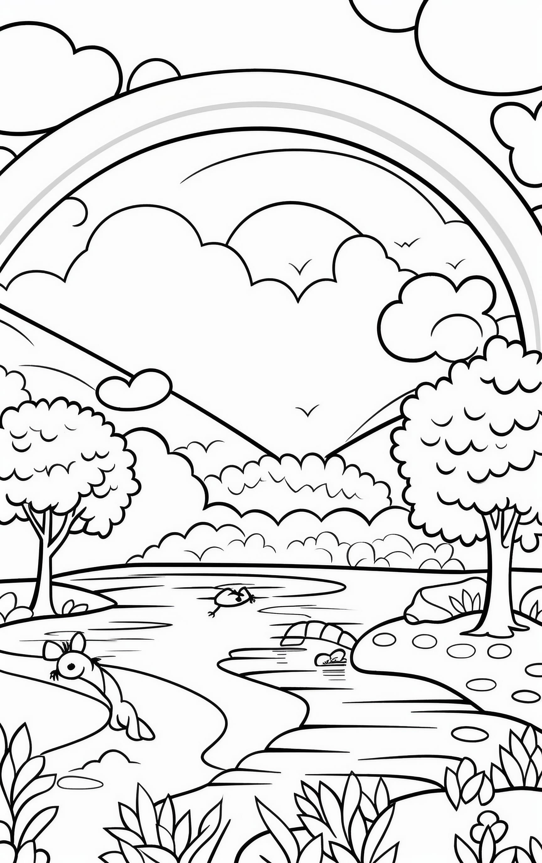 200 Rainbow Coloring Pages: Colorful Creations 188