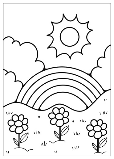 200 Rainbow Coloring Pages: Colorful Creations 19