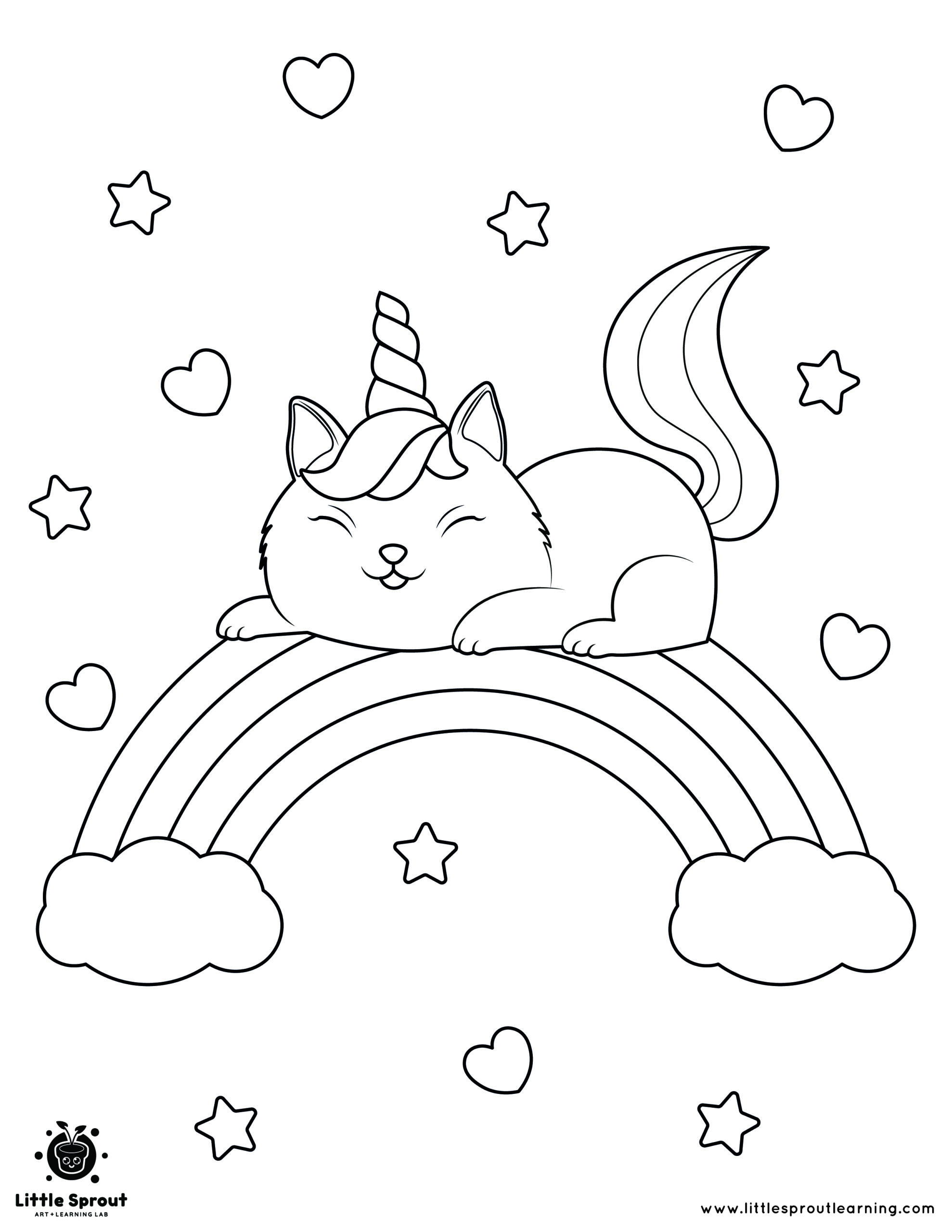 200 Rainbow Coloring Pages: Colorful Creations 190