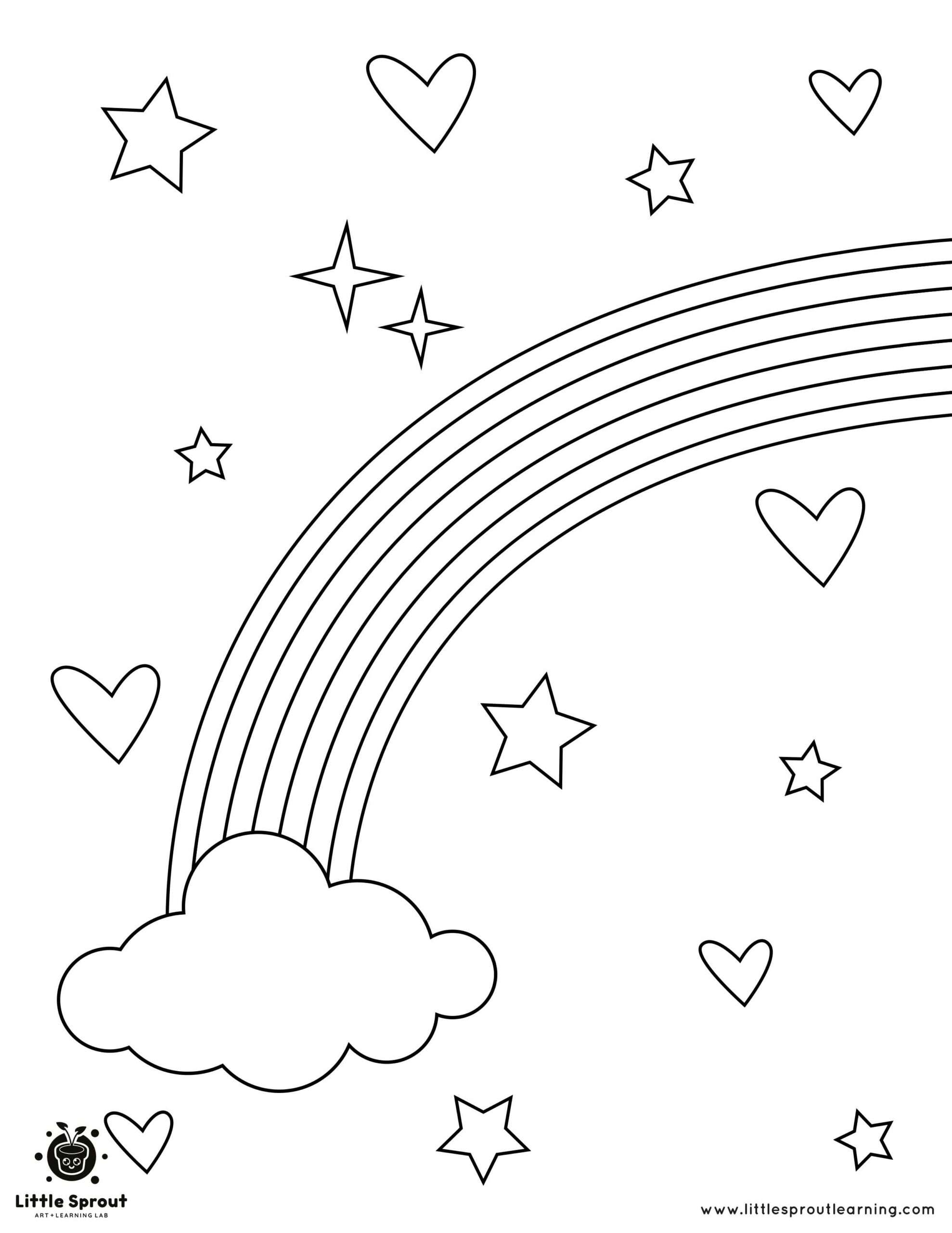 200 Rainbow Coloring Pages: Colorful Creations 195