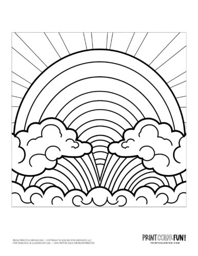 200 Rainbow Coloring Pages: Colorful Creations 23